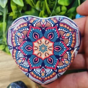 Pote de metal Mandala Coração