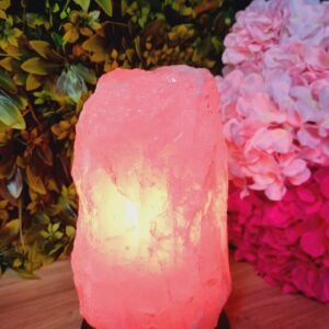 Luminária de Quartzo Rosa P