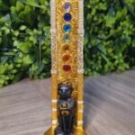 Incensário Torre 7 Chakras Bastet Preta
