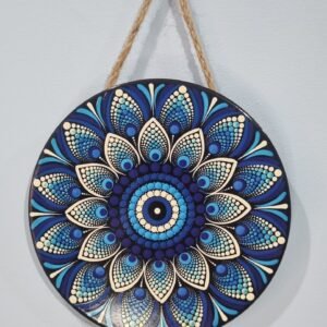 Plaquinhas em Porcelana Parede - Olho Grego Flor