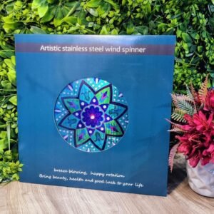 Captador de Energia Mandala Flor Azul e Verde
