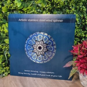 Captador de Energia Mandala Flor Cinza e Azul