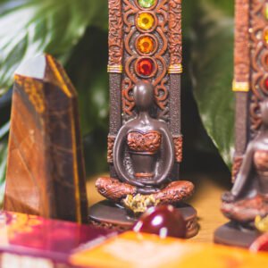 Incensário Torre 7 Chakras Yogue Barroco Mãos Unidas