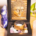Porta Vela Quadro Buda com Cristais